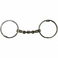 French Equestrian Horse Bits Jump'in Large Ring Gag Bit With Rollers