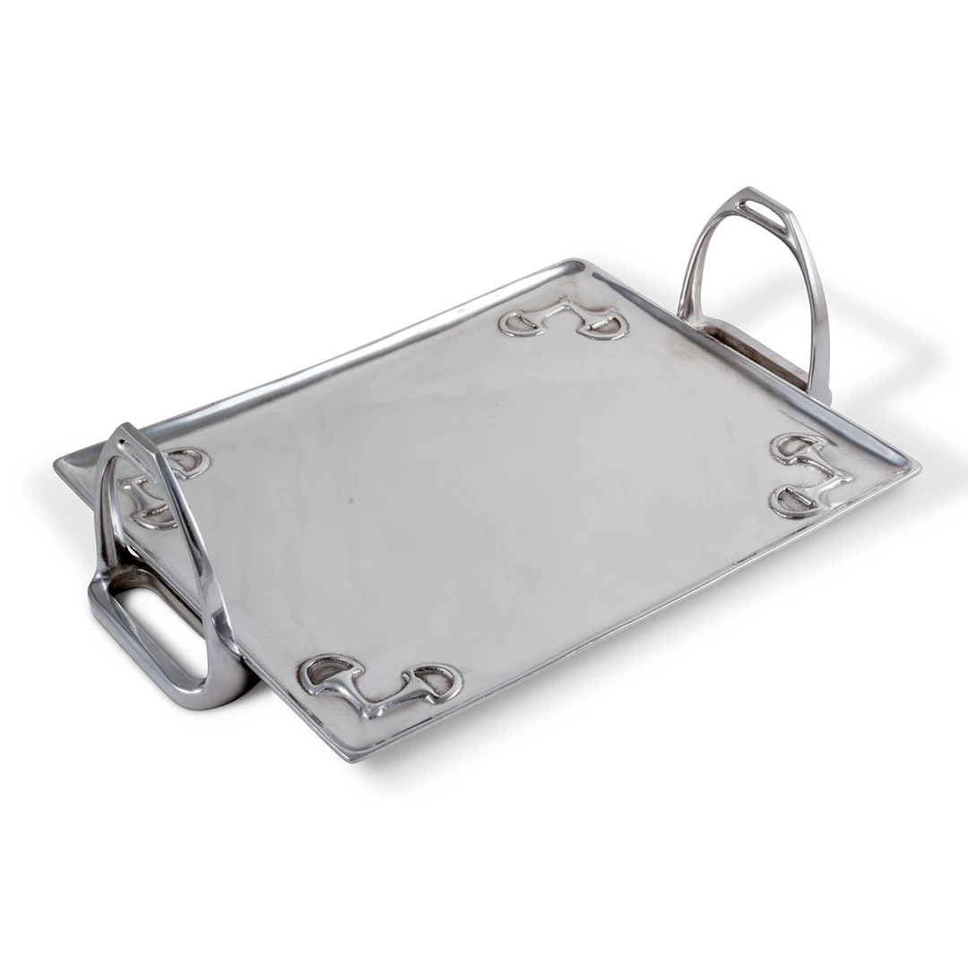 Equestrian Decor Arthur Court Equestrian Stirrup Tray - Large