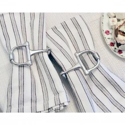 Arthur Court Bit Napkin Ring Set Equestrian Decor