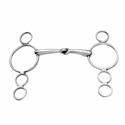 Weatherbeeta Korsteel Stainless Steel Jointed 3 Ring Dutch Gag Bit