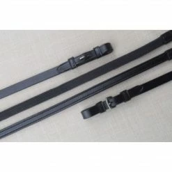 Red Barn By KL Select Rubber Lined Curb Reins