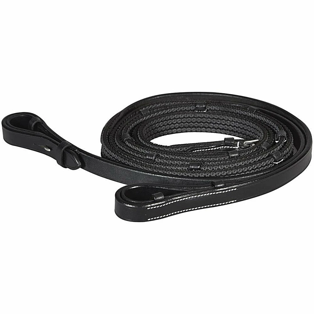 JPC Equestrian HDR Pro Rubber Lined Web Reins