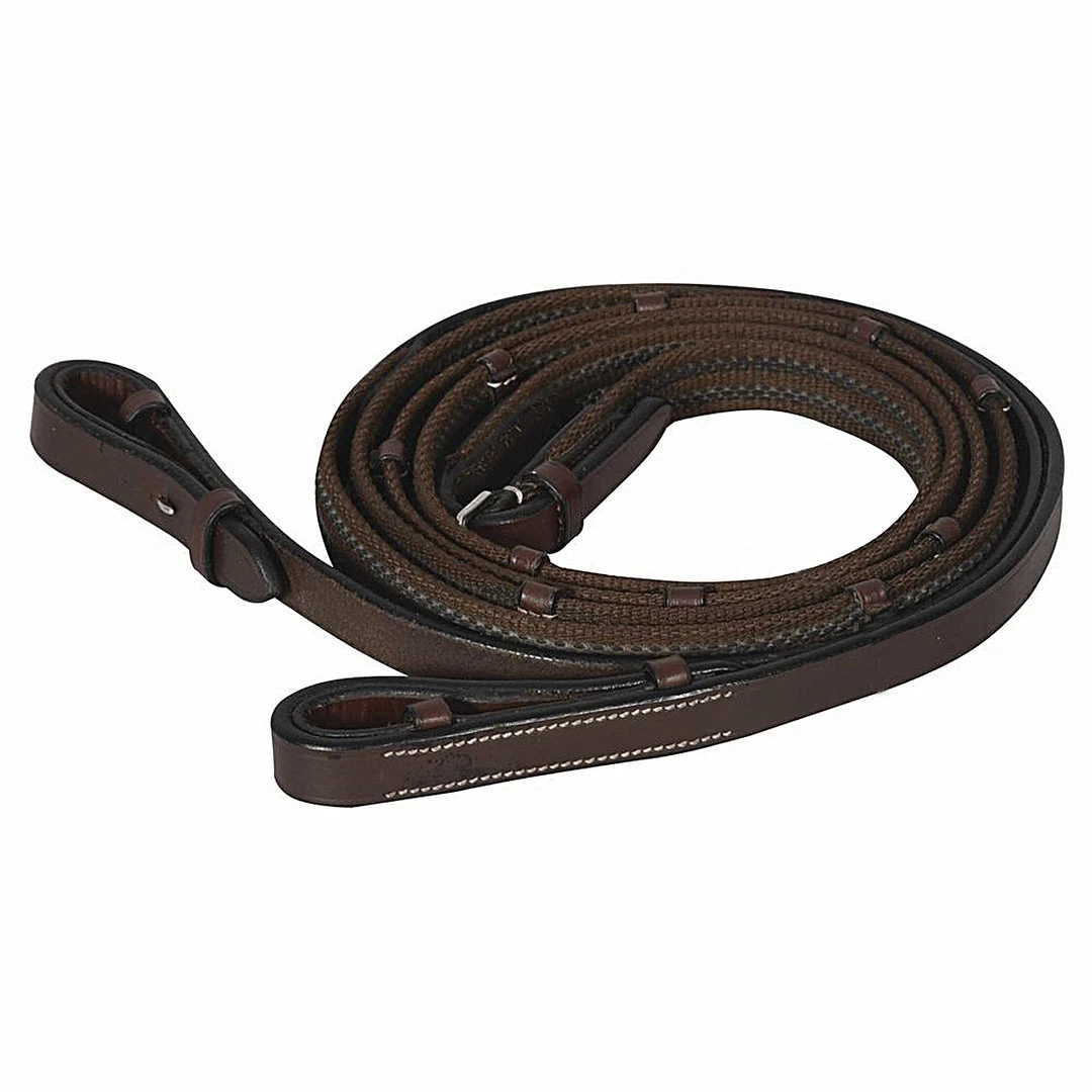 JPC Equestrian HDR Pro Rubber Lined Web Reins