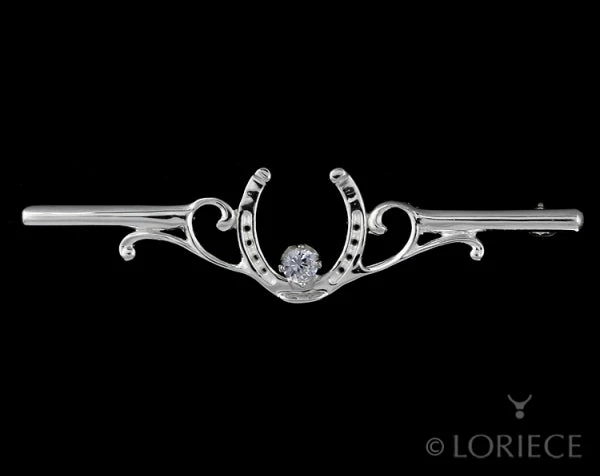 Designs By Loriece Loriece Horseshoe Stock Tie Pin Equestrian Accessories