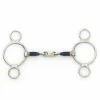 English Riding Supply Centaur Blue Steel 2 Ring French Link Gag Bit