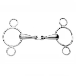 Weatherbeeta Horse Bits Korsteel Stainless Steel French Link 2 Ring Dutch Gag Bit