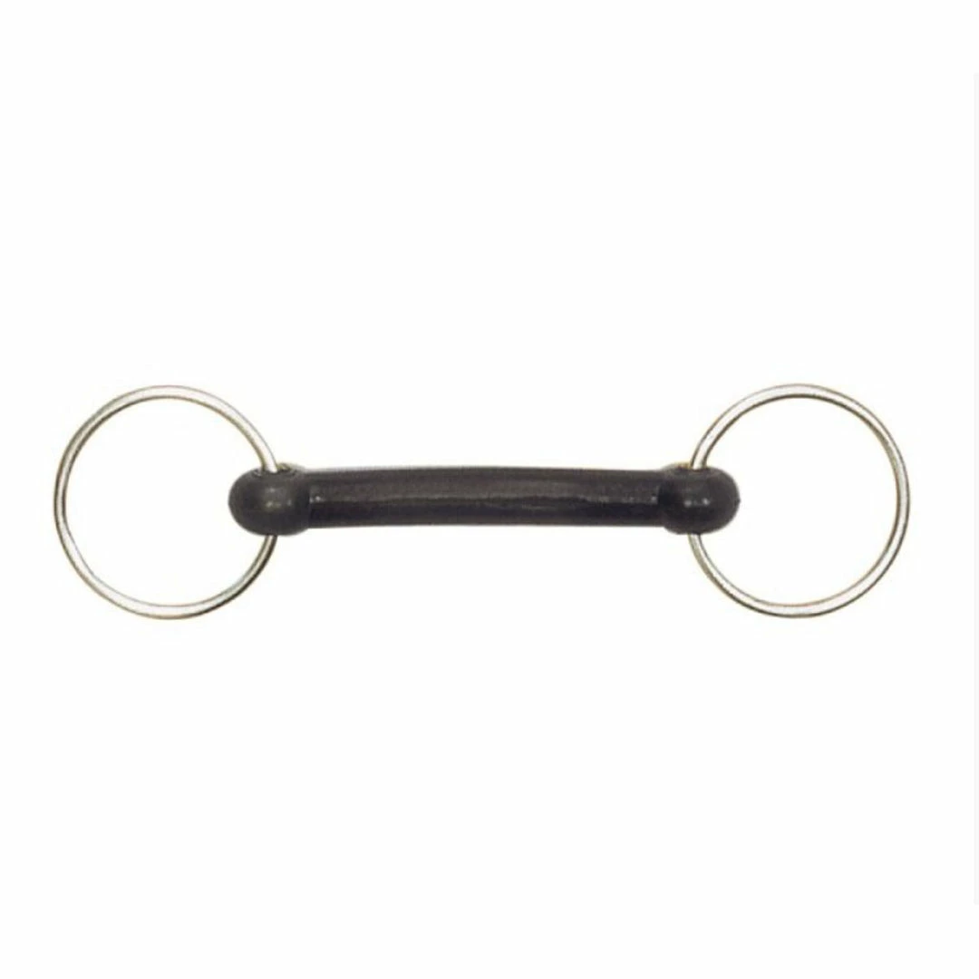 English Riding Supply Centaur Stainless Steel Rubber Dog Bone Loose Ring Bit Horse Bits