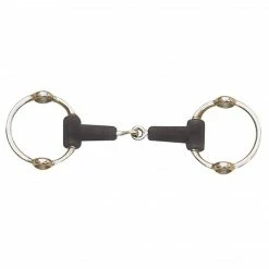 English Riding Supply Horse Bits Centaur Stainless Steel Rubber Mouth Eggbutt Gag