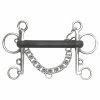 English Riding Supply Centaur Stainless Steel Hard Rubber Mullen Mouth Pelham Bit