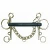 English Riding Supply Centaur Stainless Steel Soft Rubber Mullen Mouth Pelham Bit