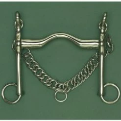 English Riding Supply AlBaCon German Silver Weymouth Wide Port Bit W-Chain 17MM Mouth