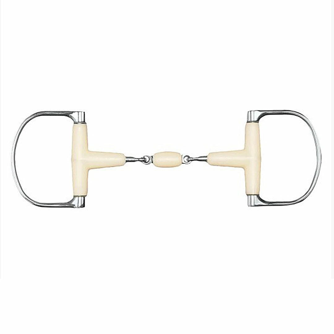 English Riding Supply Happy Mouth Racing Dee Double Jointed Roller Horse Bits