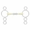 English Riding Supply Happy Mouth French Mouth Pessoa 3-Ring Double Jointed Horse Bits