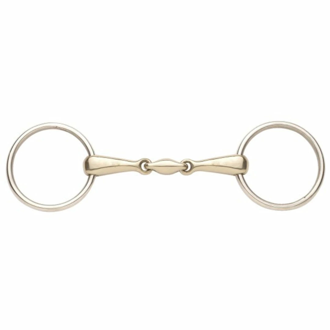 English Riding Supply Horse Bits Ovation Elite German Silver Mouth Snaffle With Stainless Steel Rings