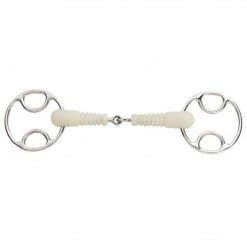 English Riding Supply Happy Mouth Jointed Ribbed Mouth Loop Ring Gag Bit