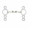 English Riding Supply Centaur Stainless Steel Small Cheek 3-Ring Gag With Center Peanut Bit Horse Bits