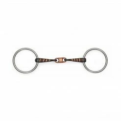 Shires Equestrian Products Shires Copper Lozenge Snaffle With Raised Rib Bit Horse Bits