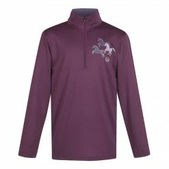 Children's Tops Kerrits Kids Aire Ice Fil Long Sleeve Riding Shirt Solid