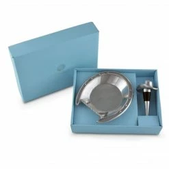 Arthur Court Equestrian Coaster/Wine Stopper Set - Horseshoe