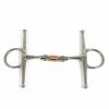 Partrade Horse Bits Metalab Double Jointed With Copper Roller Full Cheek