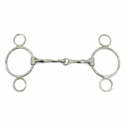 English Riding Supply Metalab Magic Twisted Mouth 2-Ring Gag Bit