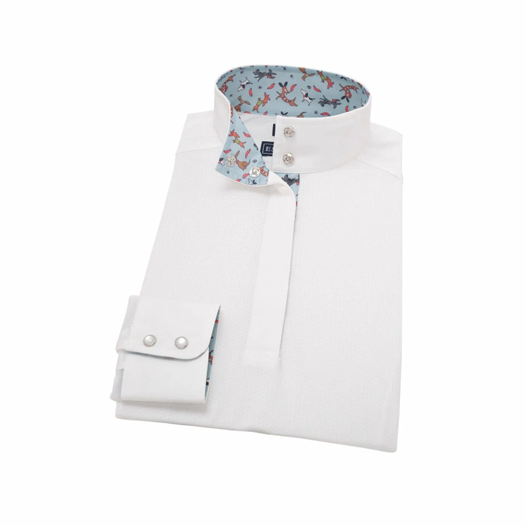 Essex Classics Ladies Danny & Ron's Rescue "Hot Diggity Dog" Talent Yarn Straight Collar Show Shirt