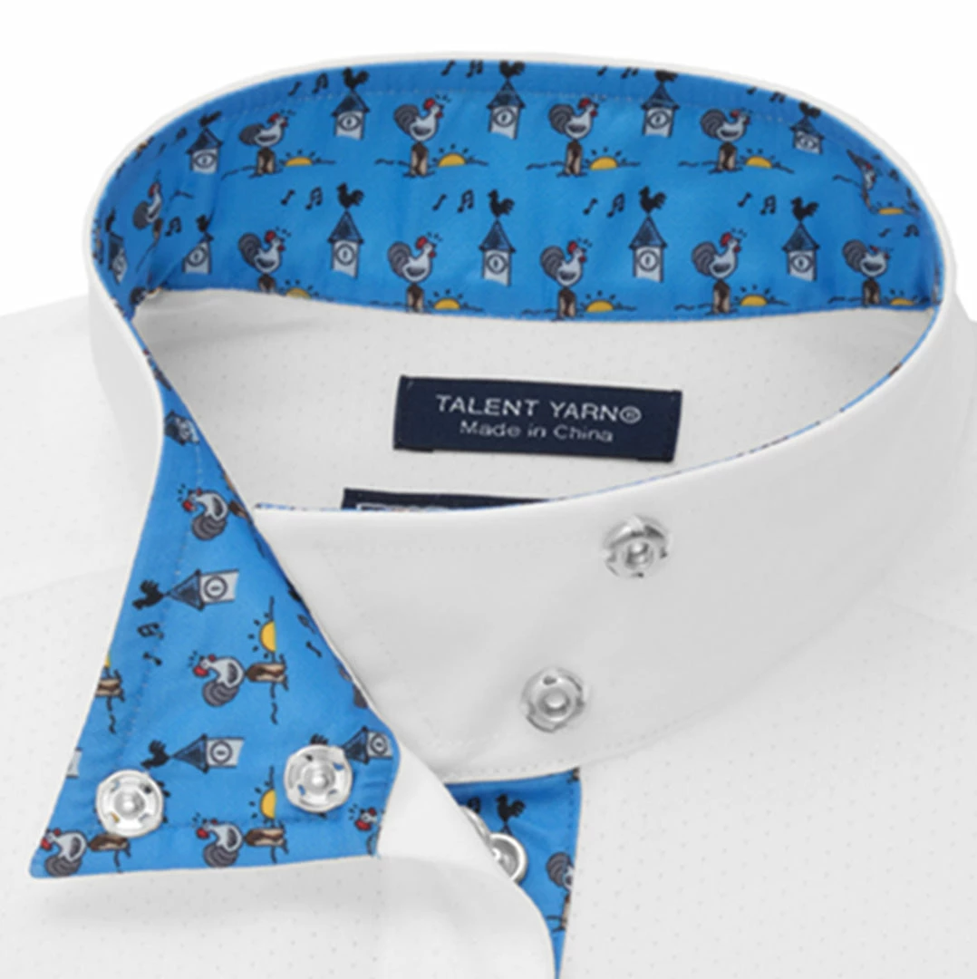 Show Shirts Essex Classics Girls "Roosters" Talent Yarn Wrap Collar Long Sleeve Show Shirt