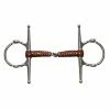 Partrade Metalab Leather Full Cheek Gag Pinchless Snaffle Bit