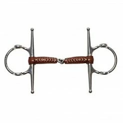 Partrade Metalab Leather Full Cheek Gag Pinchless Snaffle Bit