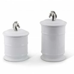 Equestrian Decor Arthur Court Horse Head Canister