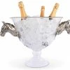 Equestrian Decor Arthur Court Horse Head Glass Ice Tub