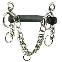 Intrepid Coronet Hard Rubber Tom Thumb Mullen Mouth Pelham Bit- 4" Cheeks Horse Bits