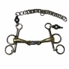 French Equestrian Jump'in Double Jointed Blocked Short Shank Pelham Bit Horse Bits