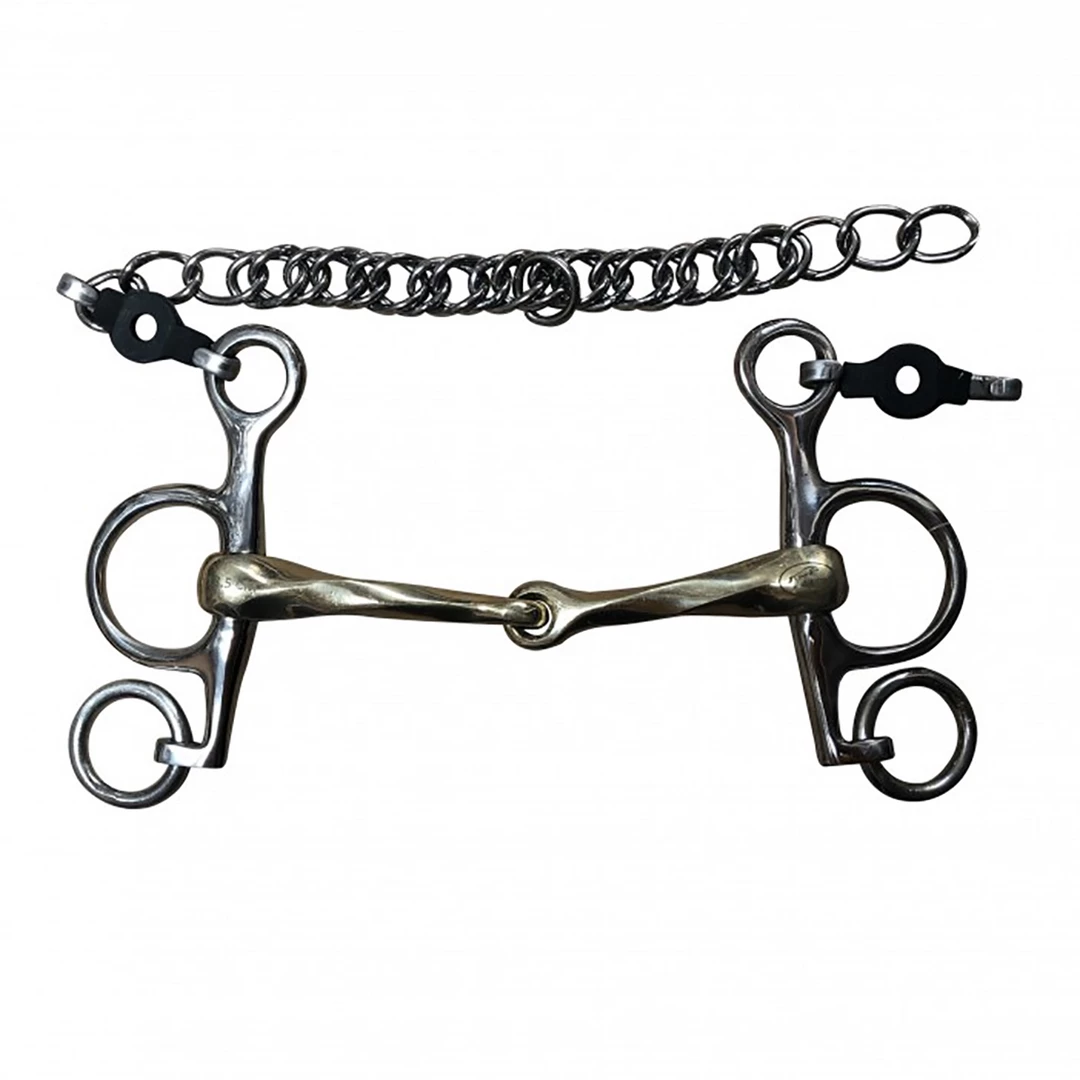 French Equestrian Jump' In Twisted Short Shank Pelham Bit Horse Bits