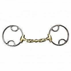 French Equestrian Jump' In Waterford Beval Bit Lrg Ring Horse Bits