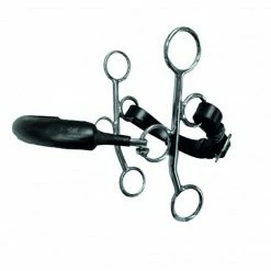French Equestrian Jump' In Short Shank Rigid Hackamore Horse Bits
