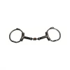 French Equestrian Horse Bits Jump'in Double Jointed Blue Steel With Copper Rings Gag Bit