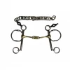 French Equestrian Jump' In Twisted Flat Link Pelham Gag Bit Horse Bits
