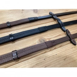 French Equestrian Jump'in Rubber Reins With Stops - One Collection