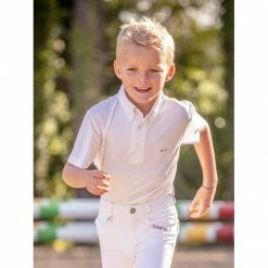 French Equestrian Jump'in Boy's Short Sleeve Gaston Competition Polo Shirt