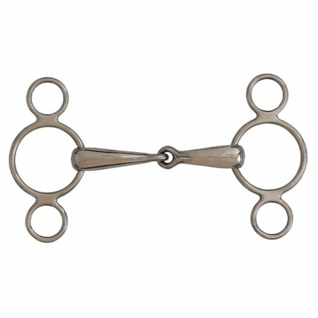 English Riding Supply Centaur Stainless Steel 2-Ring Elevator Gag Bit Horse Bits