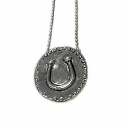 Farm House Tack Jewelry Michel McNabb Round Horseshoe Pendant