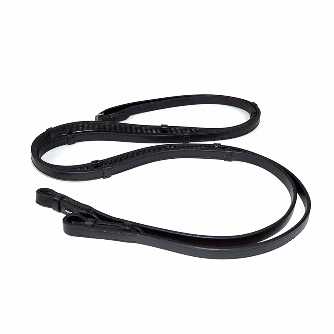 Nunn Finer Grand Prix Rubber Lined Reins With Hand Stops
