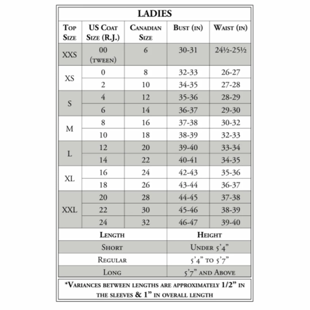 R.J. Classics Equestrian Apparel RJ Classics Oakland Ladies' Shadbelly Show Jackets