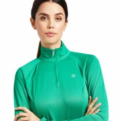 Baselayers Ariat Women's Sunstopper 2.0 1/4 Zip Baselayer Long Sleeve