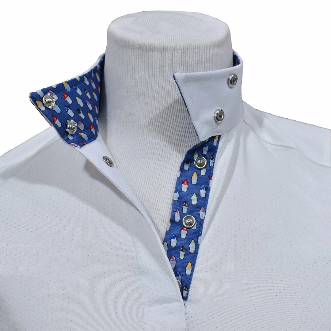 Essex Classics Girls "Snowcones" Talent Yarn Wrap Collar Long Sleeve Show Shirt