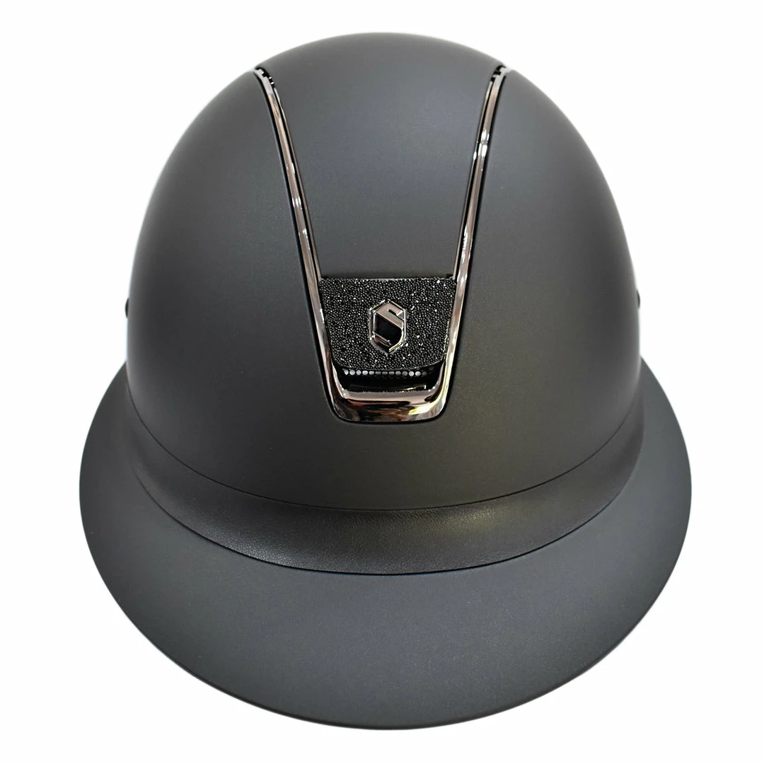 Samshield Custom Miss Shield Matte Black Chrome Black Blazon Crystal Helmet