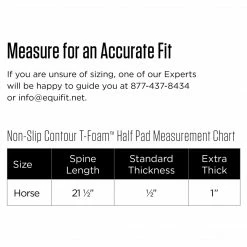 Saddle Pads & Fittings EquiFit Non-Slip Standard Thick Contour Half Pad