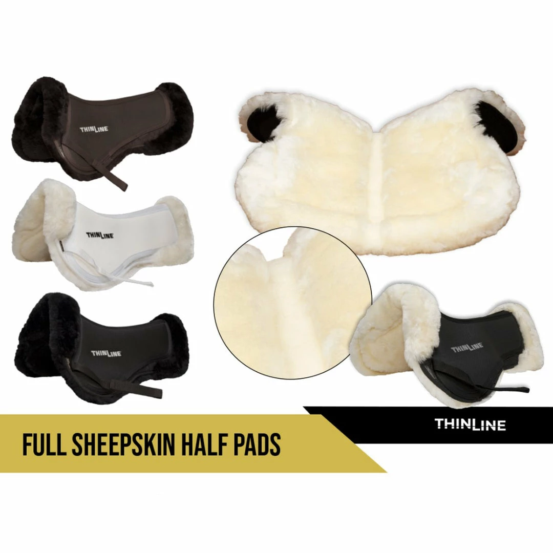 Saddle Pads & Fittings ThinLine Full Sheepskin Trifecta Half Pad