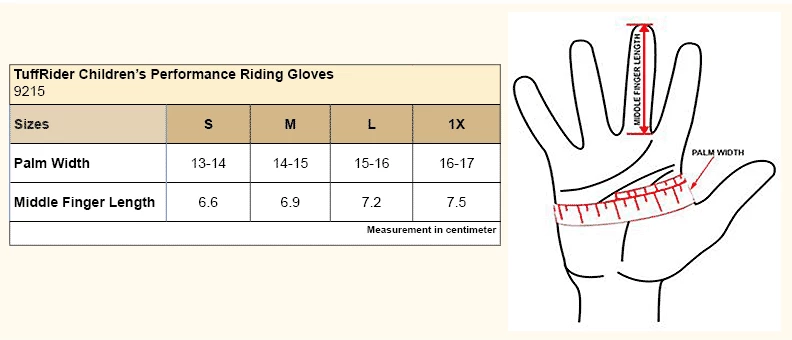 JPC Equestrian TuffRider Children's Performance Riding Gloves Equestrian Accessories